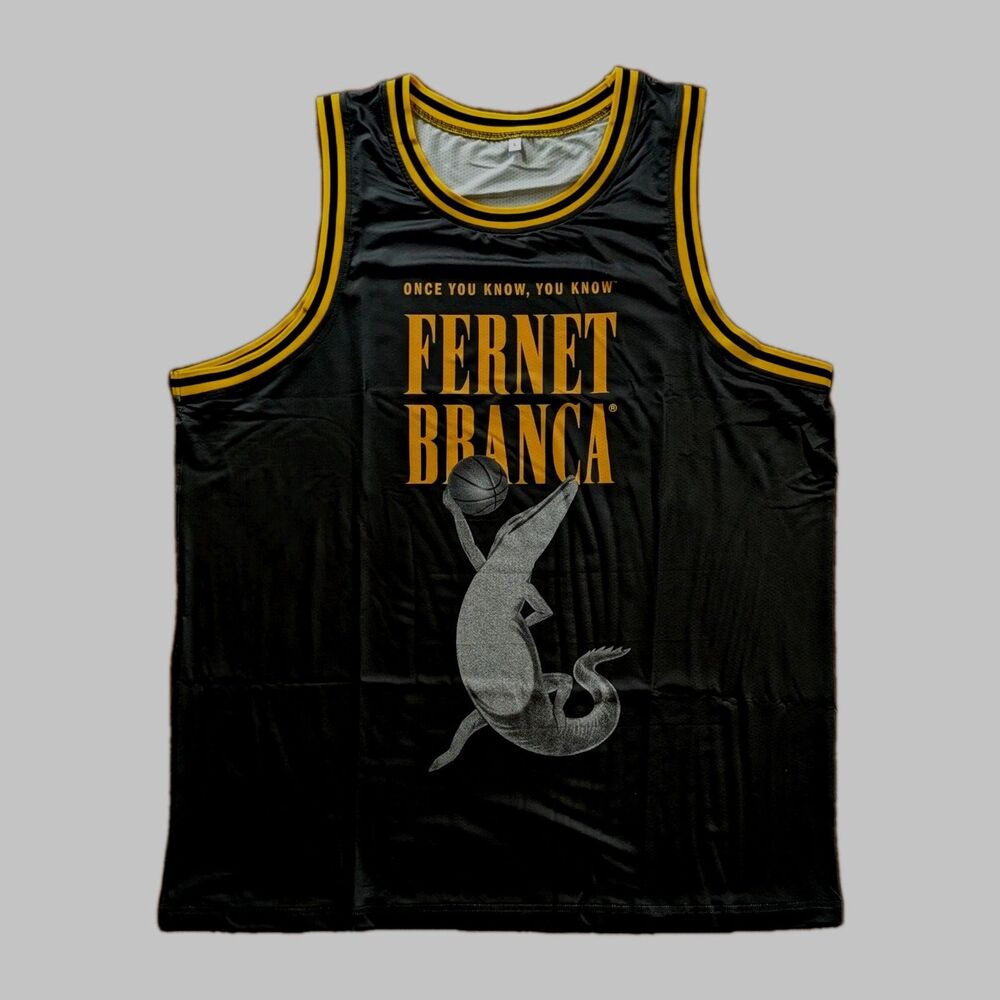 RARE Fernet-Branca Basketball Jersey 2026 March Madness Promo NEW Bartender Lg